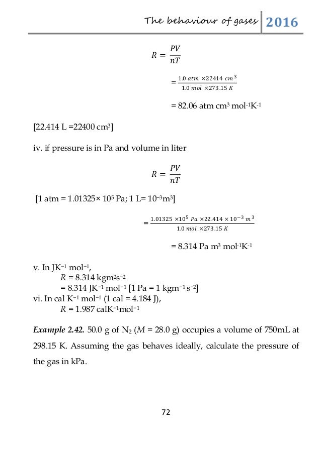 The Behaviour Of Gases Igori Wallace