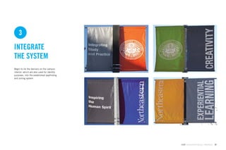 3

INTEGRATE
THE SYSTEM
Begin to tie the banners on the campus
interior, which are also used for identity
purposes, into the established wayﬁnding
and zoning system




                                             GdAM Environmental Design + Wayﬁnding   57
 