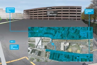 NORTHEASTERN         PART B
MAIN                                                           NORTHEASTERN
CAMPUS               INTERSTITIAL                              RESIDENTIAL
                     ZONE                                      ZONE
                     COLUMBUS GARAGE




      PART A
                                       B
                              A
      INTERSTITIAL
      ZONE
      COLUMBUS LOT




                                           GdAM Environmental Design + Wayﬁnding   65
 