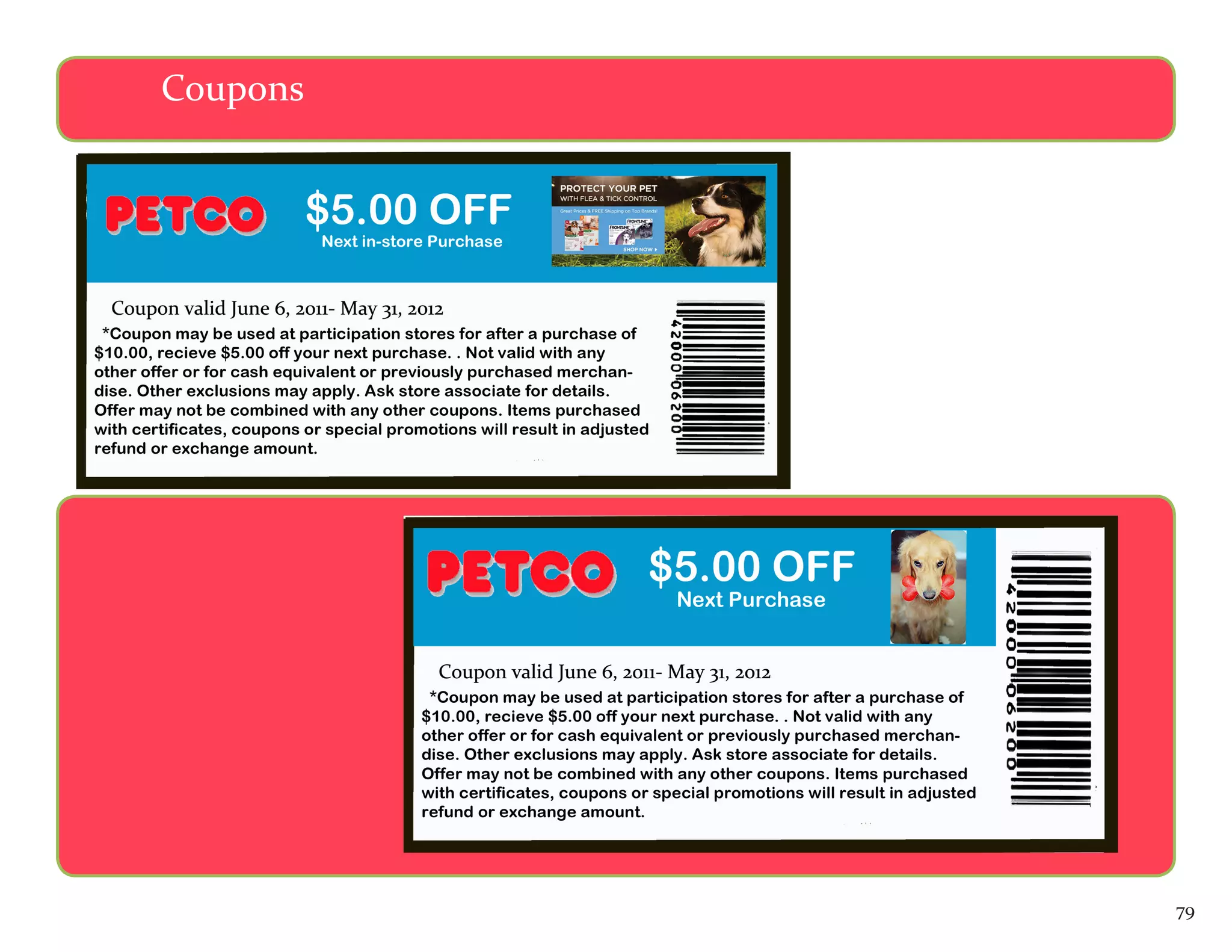 Coupons




          79
 