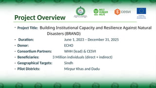 Building Institutional Capacity and Resilience Against Natural ...