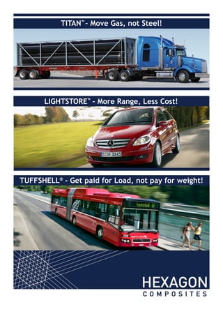 TITAN™ - Move Gas, not Steel!




      LIGHTSTORE™ - More Range, Less Cost!




TUFFSHELL® - Get paid for Load, not pay for weight!
 