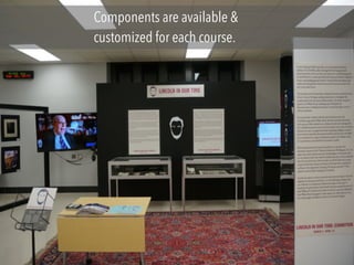 Components are available &
customized for each course.
 