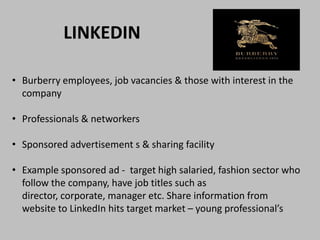 Burberry uk vacancies cheap
