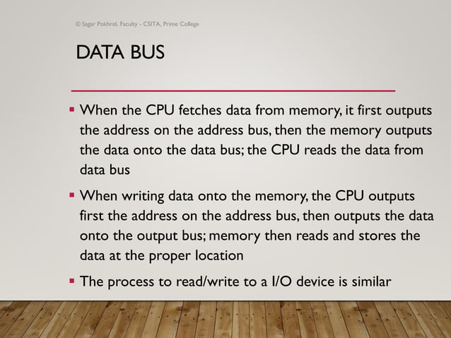 Introduction to Bus | Address, Data, Control Bus | PPT