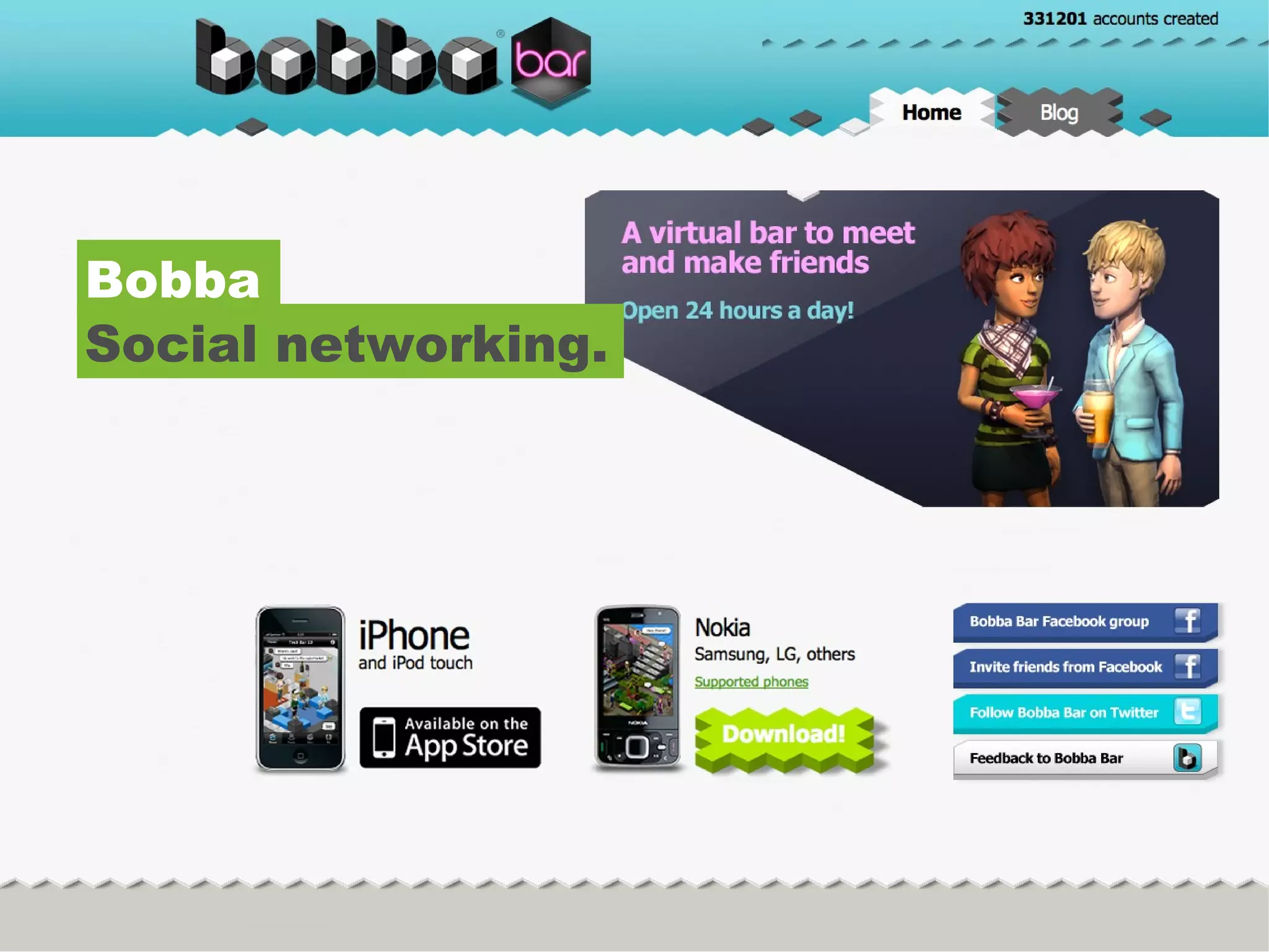 Bobba Social networking. 