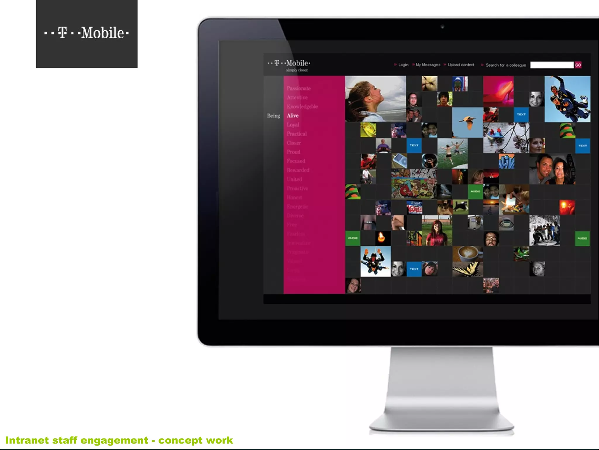 Intranet staff engagement - concept work 
