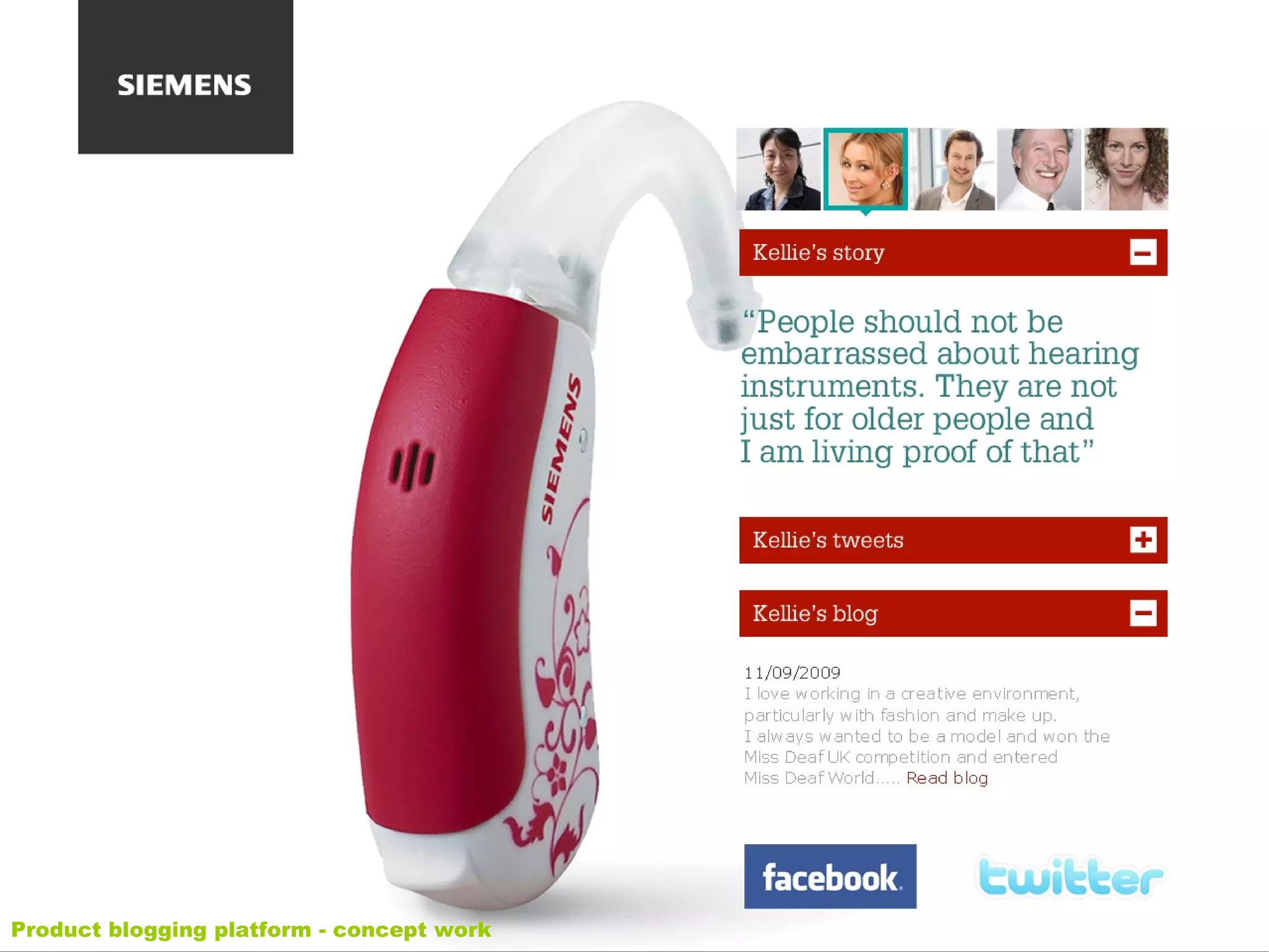 Product blogging platform - concept work 