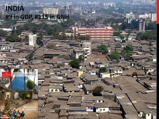 INDIA
#9 in GDP, #115 in GNH
 