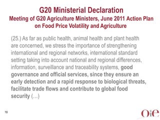 G20 Ministerial Declaration
     Meeting of G20 Agriculture Ministers, June 2011 Action Plan
               on Food Price ...