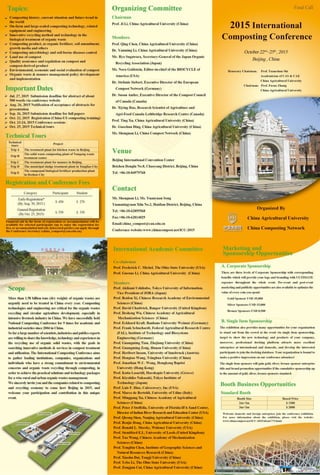 The 2015 International Composting Conference, Beijing