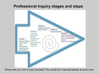 Professional Inquiry stages and steps




Where are you now in your process? You could be in several places at once now!
 