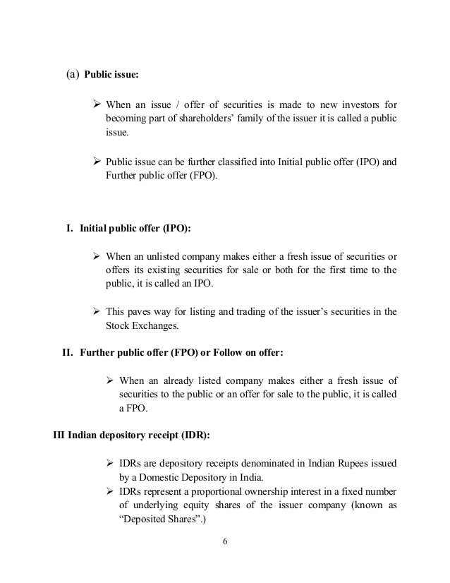 Difference between ipo and fpo in hindi