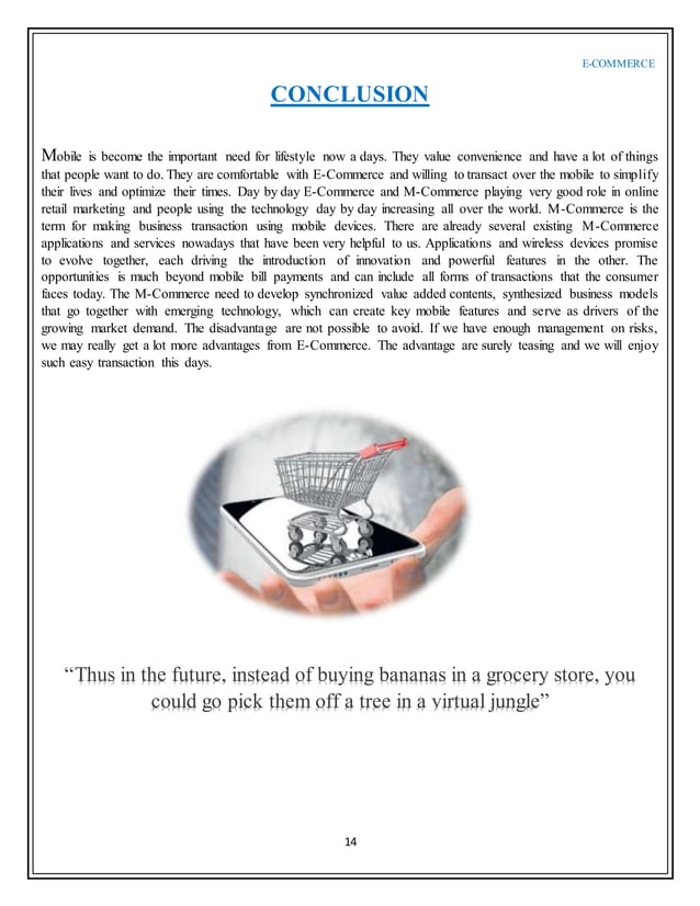PROJECT REPORT ON “ECOMMERCE”