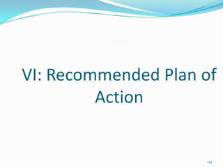 VI: Recommended Plan of
Action
133
 