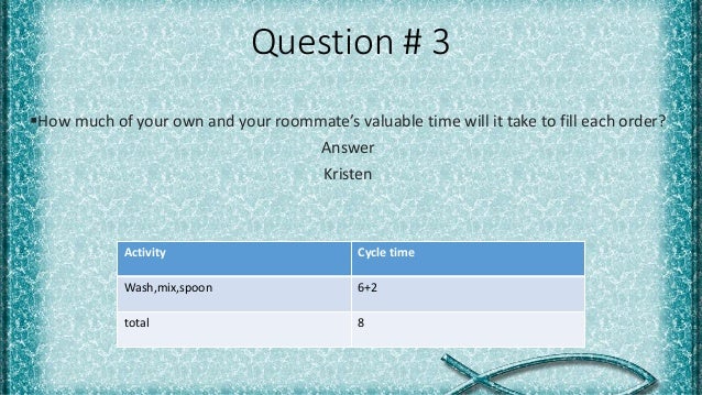 Kristen S Cookie Company Gantt Chart