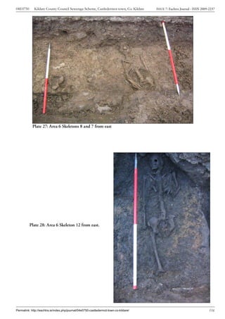 04E0750      Kildare County Council Sewerage Scheme, Castledermot town, Co. Kildare    ISSUE 7: Eachtra Journal - ISSN 2009-2237




            Plate 27: Area 6 Skeletons 8 and 7 from east




          Plate 28: Area 6 Skeleton 12 from east.




Permalink: http://eachtra.ie/index.php/journal/04e0750-castledermot-town-co-kildare/                                        116
 