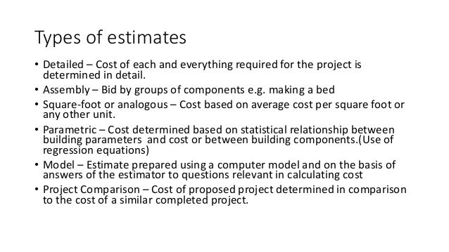 how to estimate in construction
