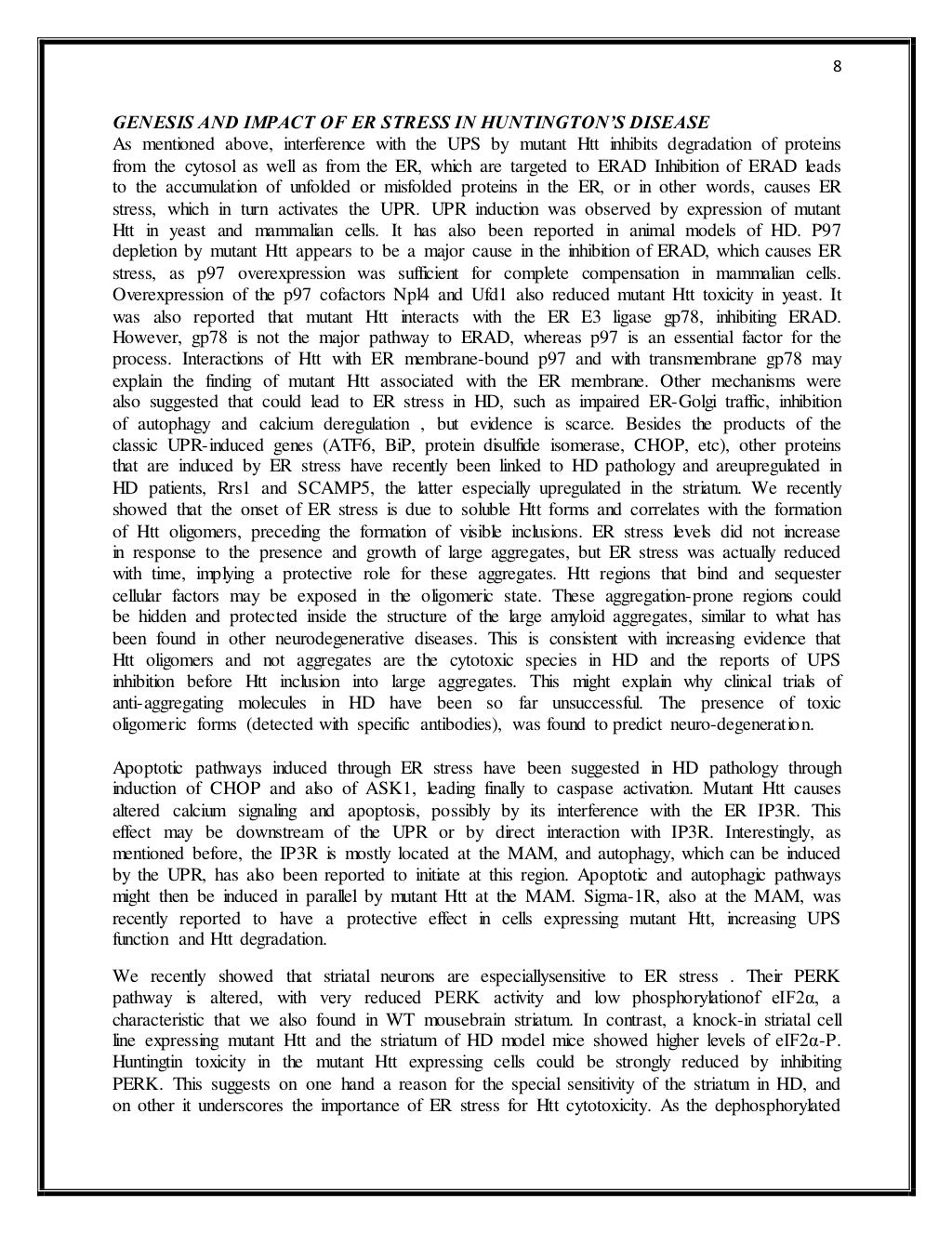 ENDOPLASMIC RETICULUM DYSFUNCTION