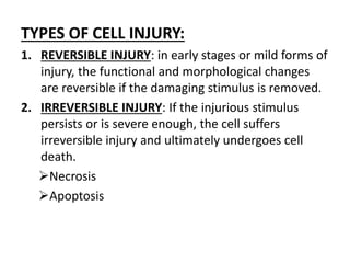 cellular adaptation and response to injury | PPTX
