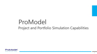 1 
Project and Portfolio Simulation Capabilities 
 