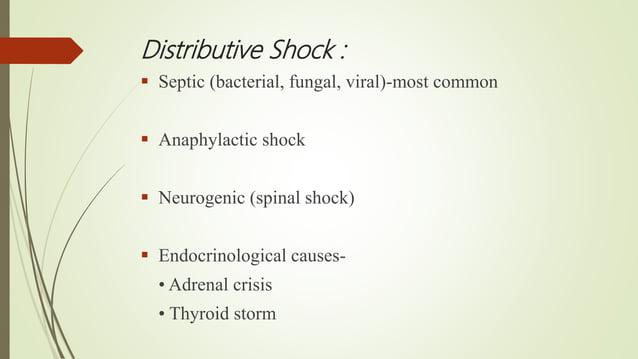classification,recognition and management of shock | PPTX