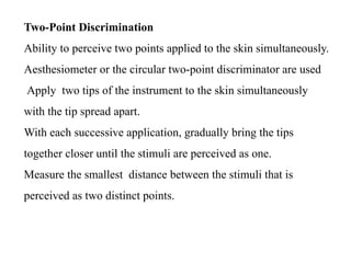 clinical skills: examination of sensory system | PPT