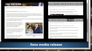 lions media release
 