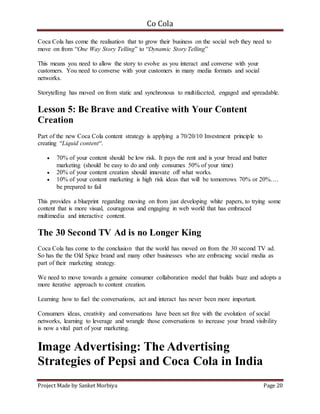 coca cola advertising strategies & marketing strategies | DOCX