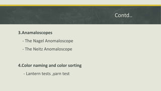 Color vision : Physiology ,Defects, Detection, Diagnosis & Management ...
