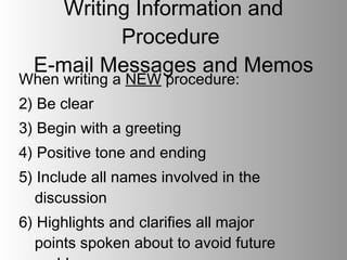Routine E-mail messages and memos | PPT