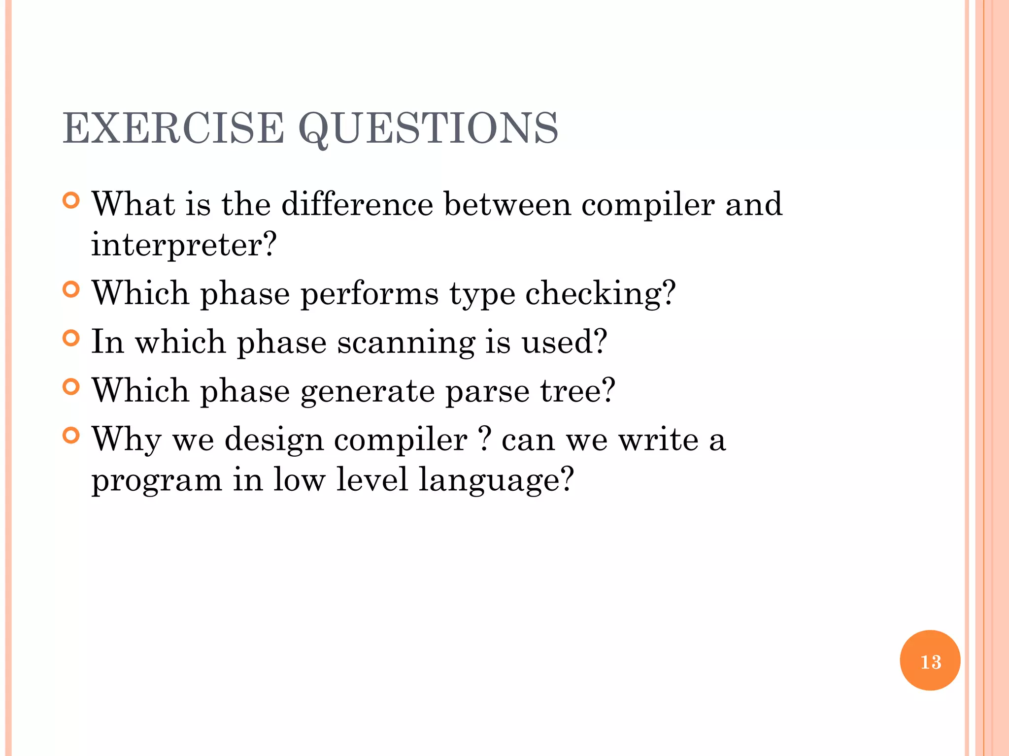 Basics of compiler design ppt