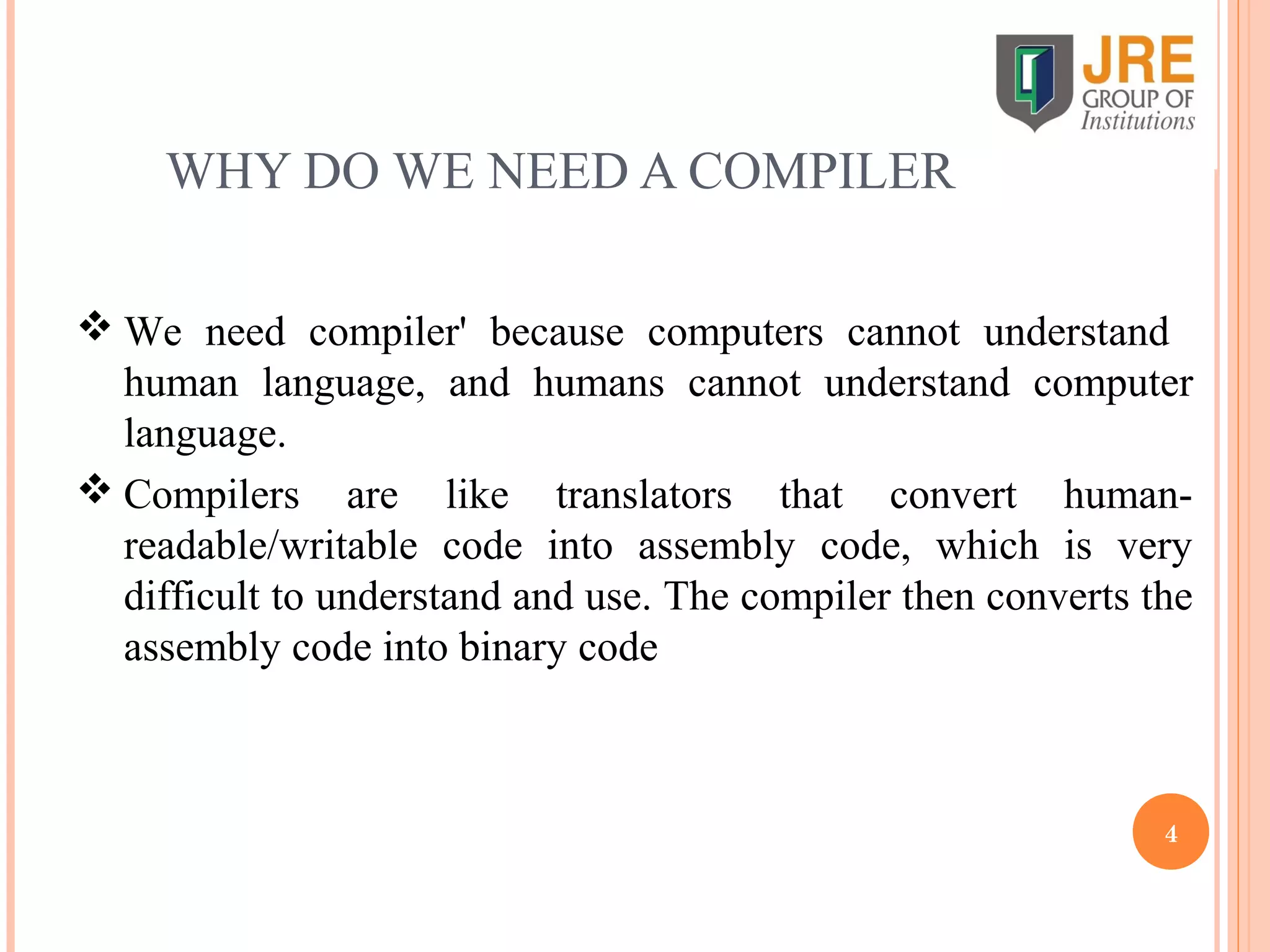 Basics of compiler design ppt