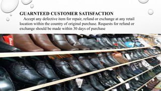 GUARNTEED CUSTOMER SATISFACTION
Accept any defective item for repair, refund or exchange at any retail
location within the country of original purchase. Requests for refund or
exchange should be made within 30 days of purchase
 
