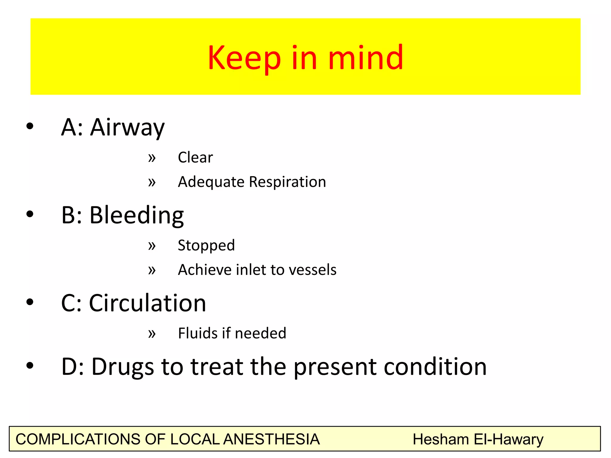 Complications Of Dental Local Anesthesia PPT