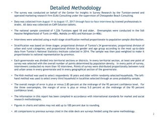Detailed Methodology
2
• The survey was conducted on behalf of the Center for Insights in Survey Research by the Tunisian-...