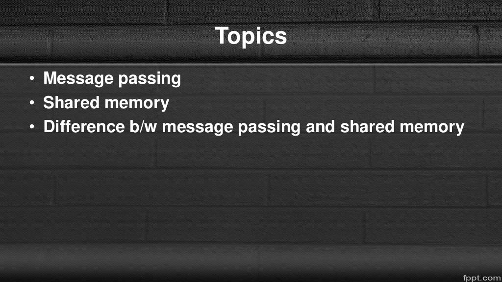 message passing vs shared memory