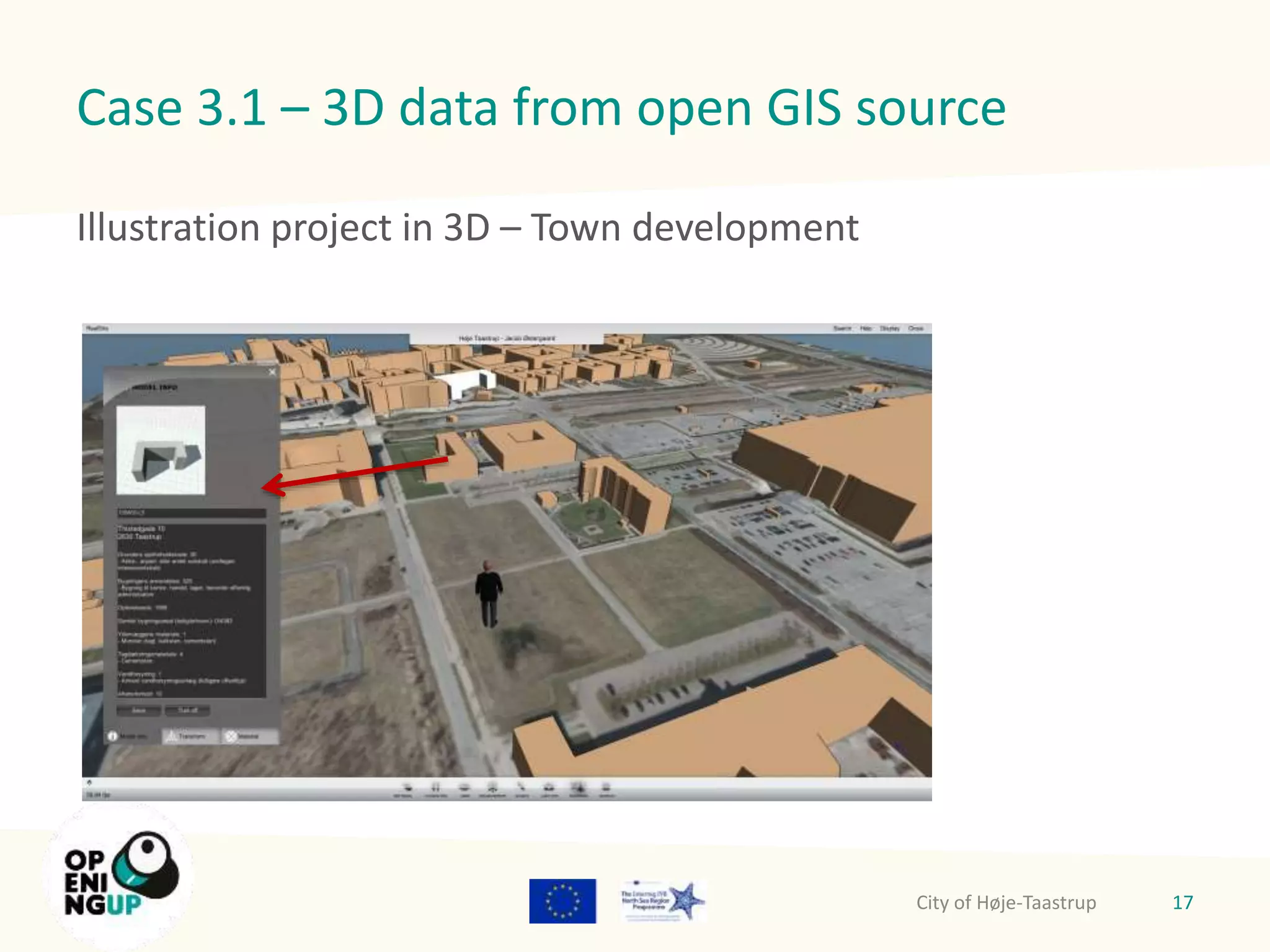 Case 3.1 – 3D data from open GIS source 
Illustration project in 3D – Town development 
City of Høje-Taastrup 17 
 