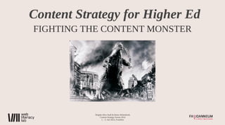 Content Strategy for Higher Ed