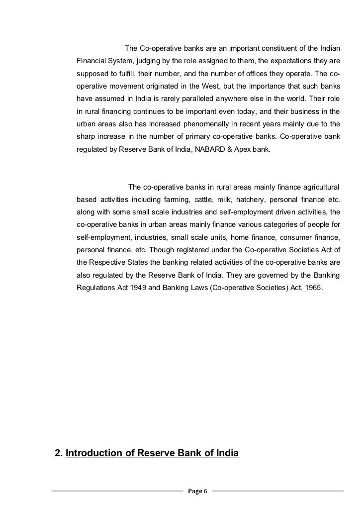 research paper on co operative bank