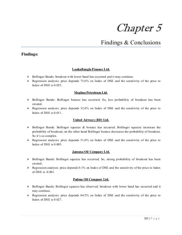 Study of bollinger bands
