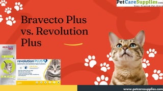 Bravecto Plus
vs. Revolution
Plus
www.petcaresupplies.com
 