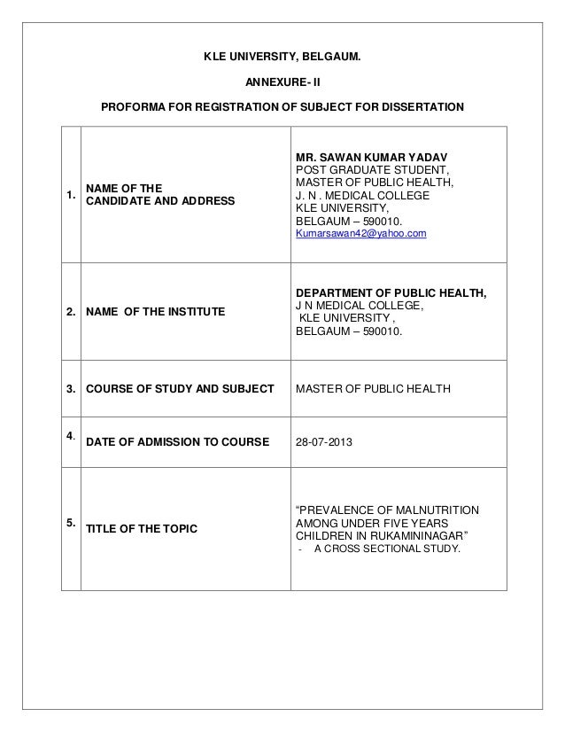 Proforma of phd thesis