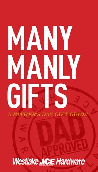 MANY
MANLY
GIFTSA FATHER’S DAY GIFT GUIDE
 