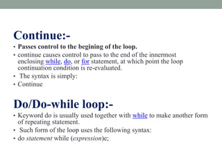 How Continue Loop Works FUNDAMENTAL OF C | PPTX