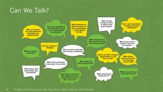 Can We Talk?
© 2020 Julie Winkle Giulioni, Help Them Grow or Watch Them Go, Berrett-Koehler.20
 