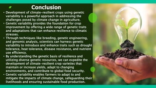 Development of climate resilient crops / agriculture | PPTX