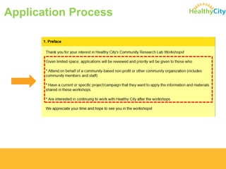 Application Process  