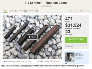 http://www.kickstarter.com/projects/mikebond/ti2-sentinel-titanium-cache?ref=home_popular
 