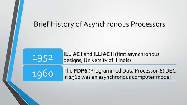 Asynchronous Processors - The Clock less Future | PPT